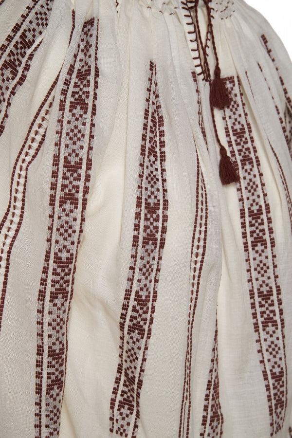 The Brown Embroidery Blouse