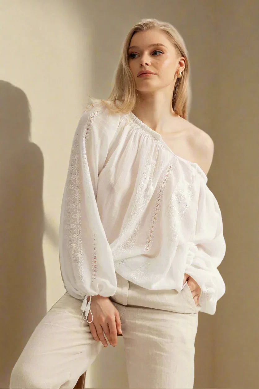 Alba Handcrafted Romanian Blouse
