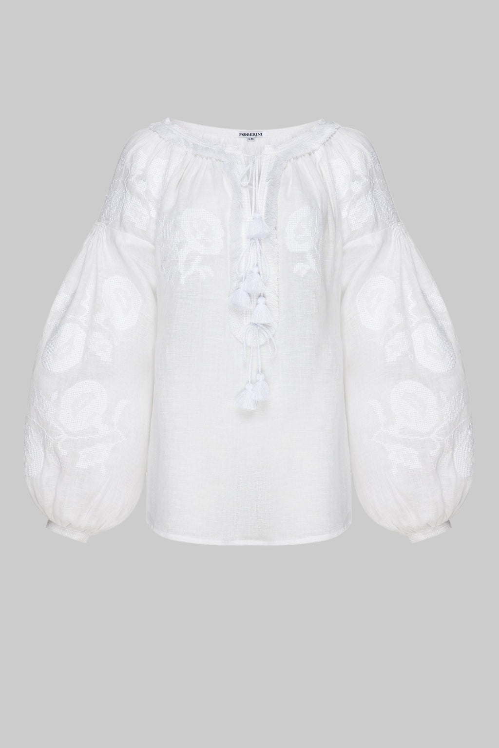 White Lilly embroidered blouse
