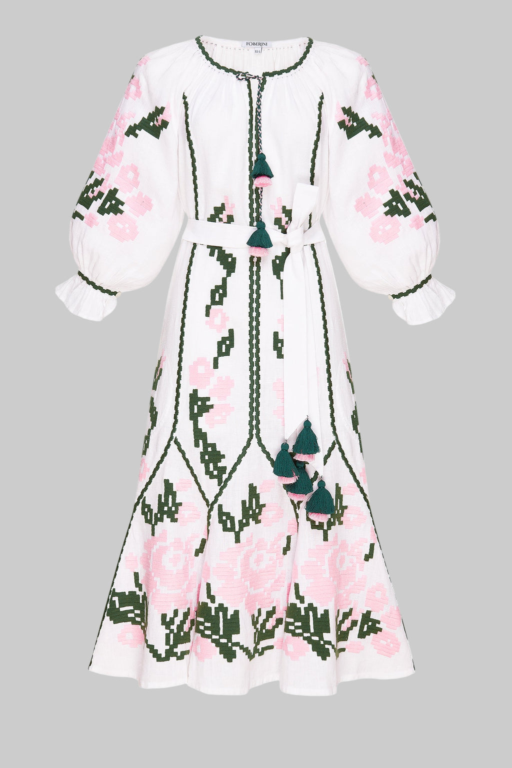 Marta midi embroidered dress