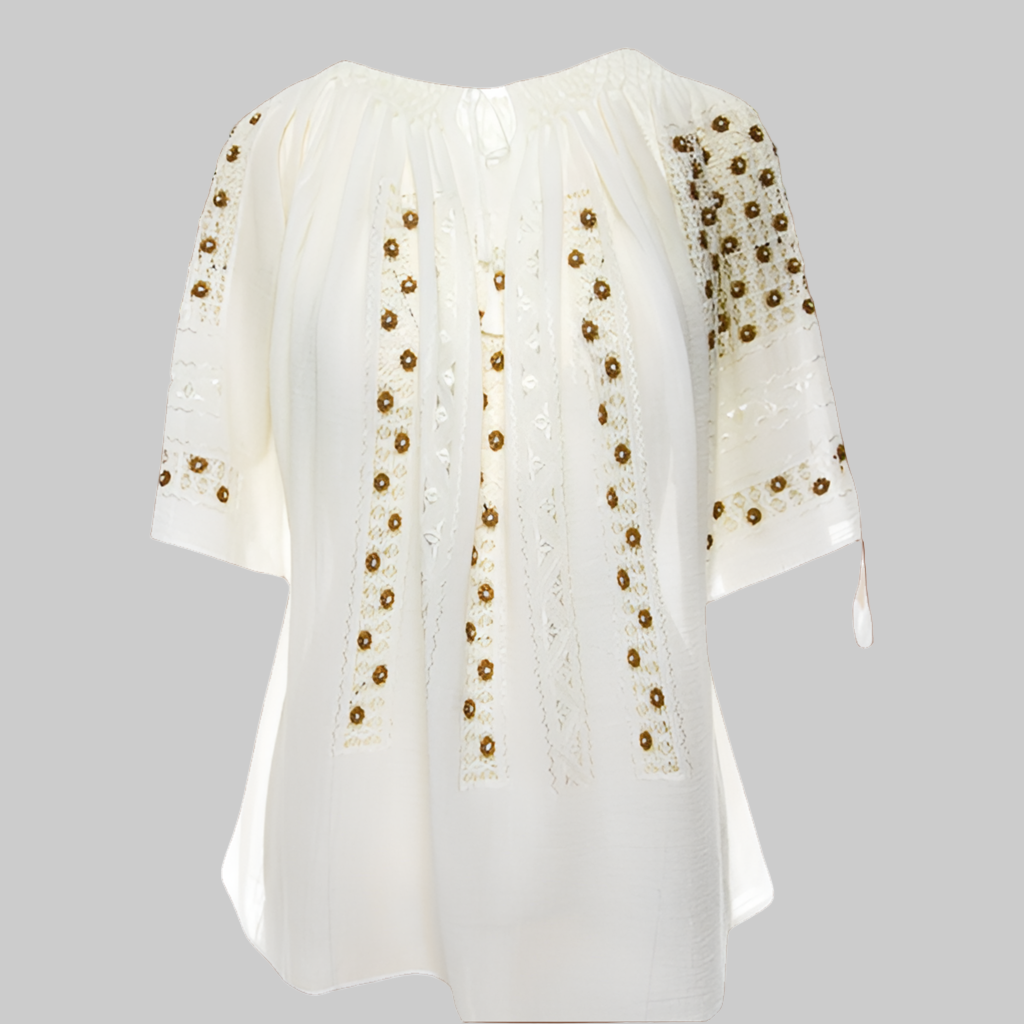 Handmade Romanian Blouse no 6