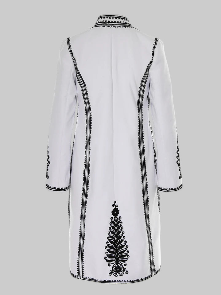 The Romanian Handcrafted Wool Coat in White