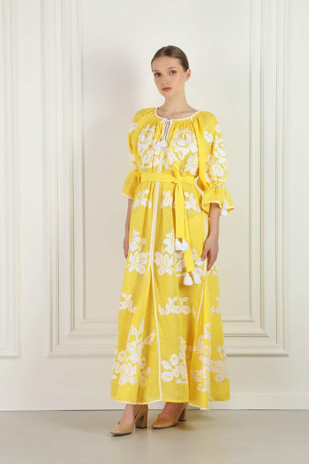 Hand-Embroidered Vyshyvanka-Inspired Summer Dress