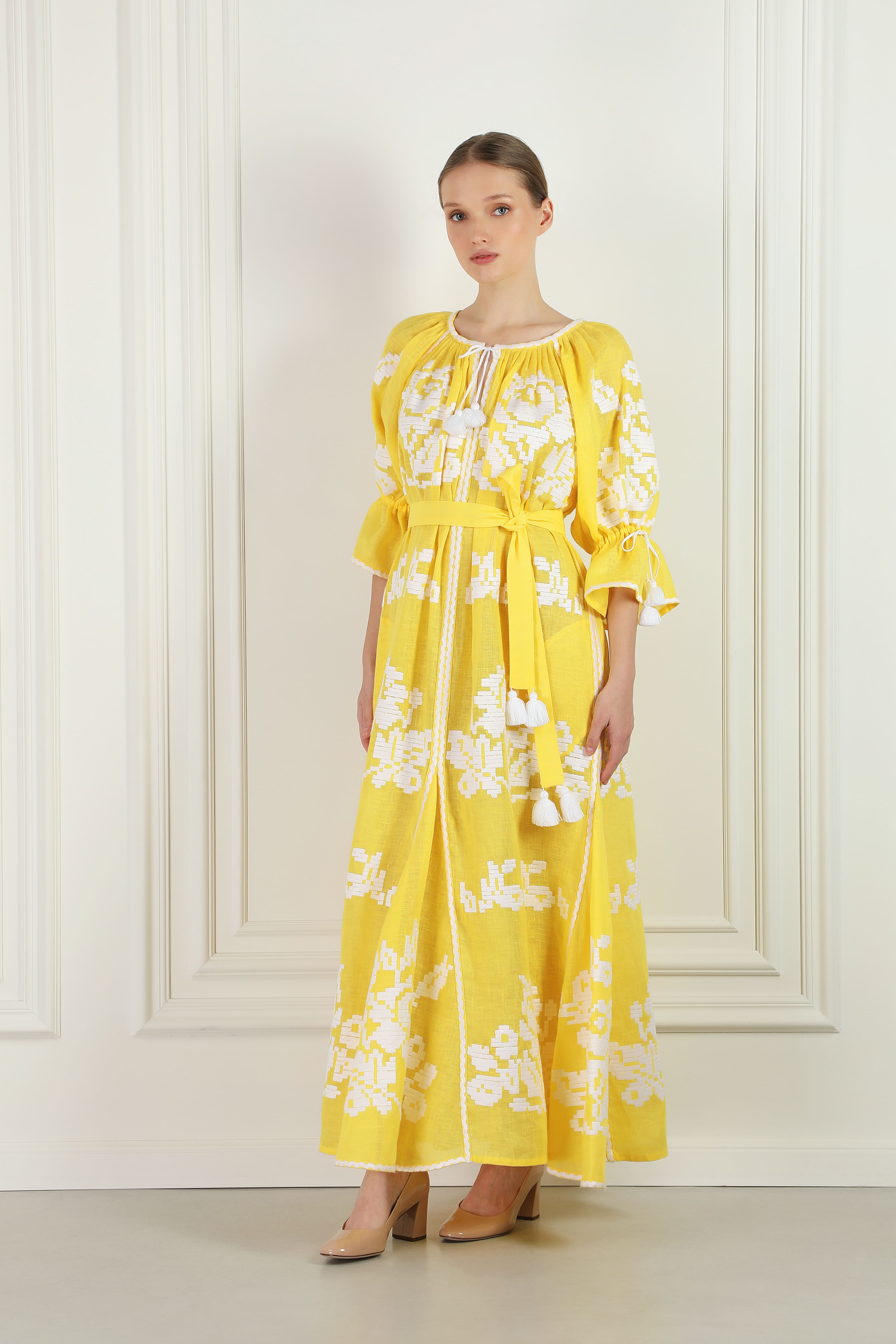Hand-Embroidered Vyshyvanka-Inspired Summer Dress