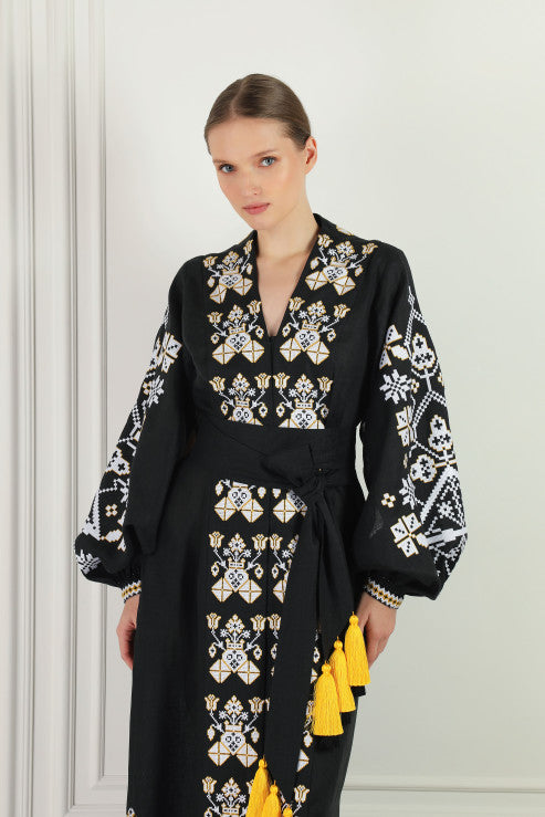 Flower Of The Desert Embroidered Kimono