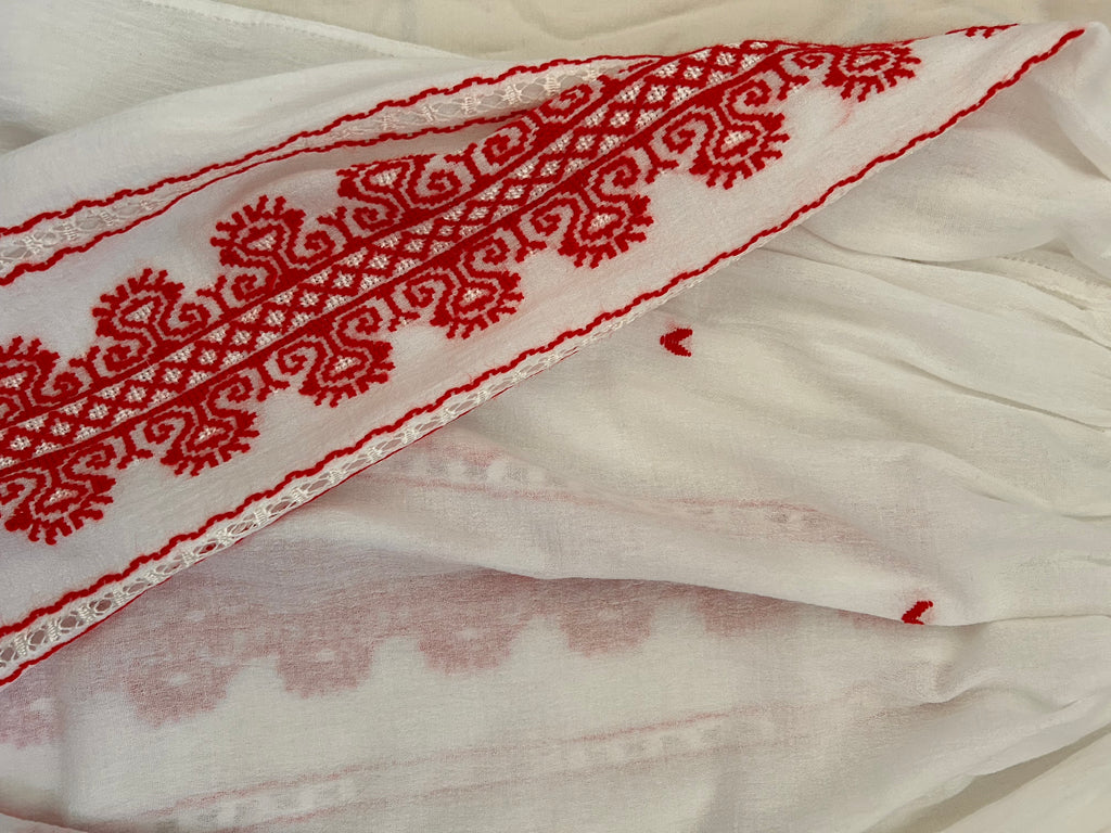 The Ram's Horn  Romanian Blouse  Simple Red Thread