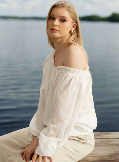 Alba Handcrafted Romanian Blouse