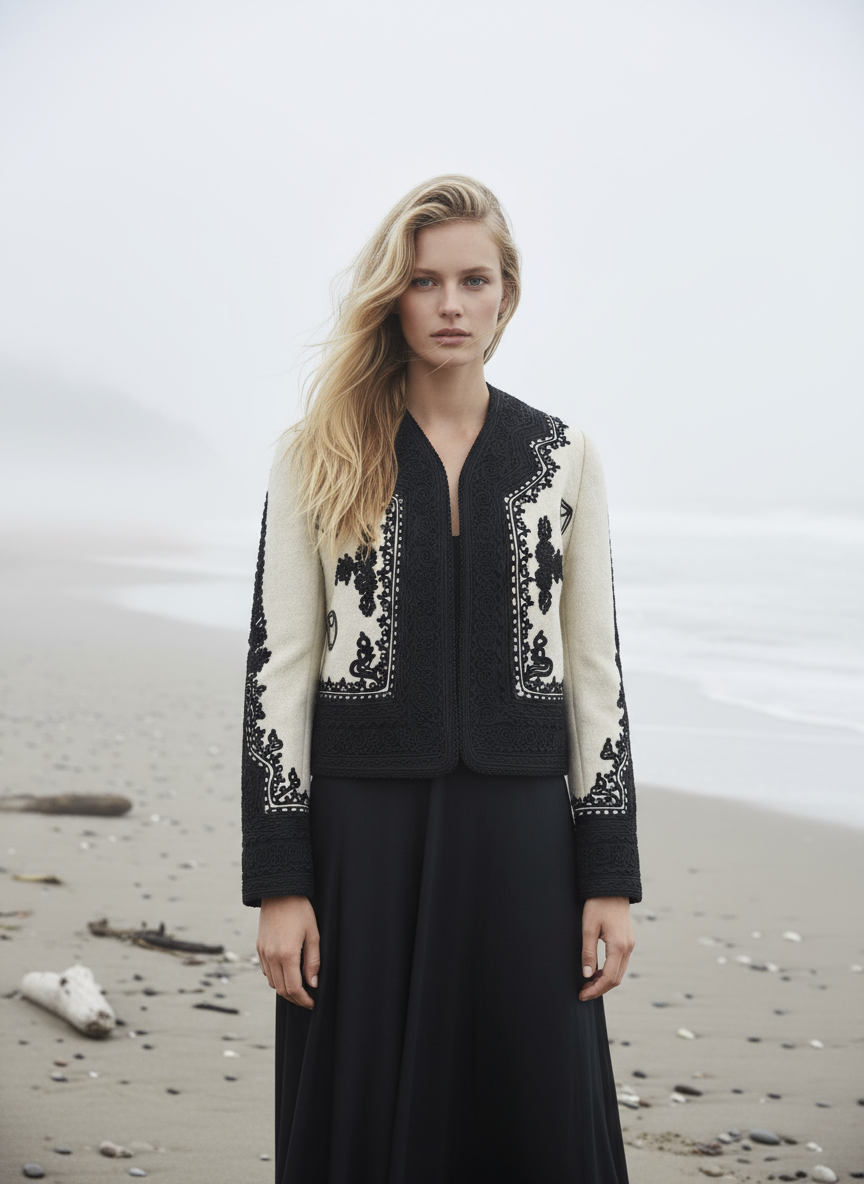 Handcrafted ‘Martha Bibescu’ Wool & Cashmere Jacket
