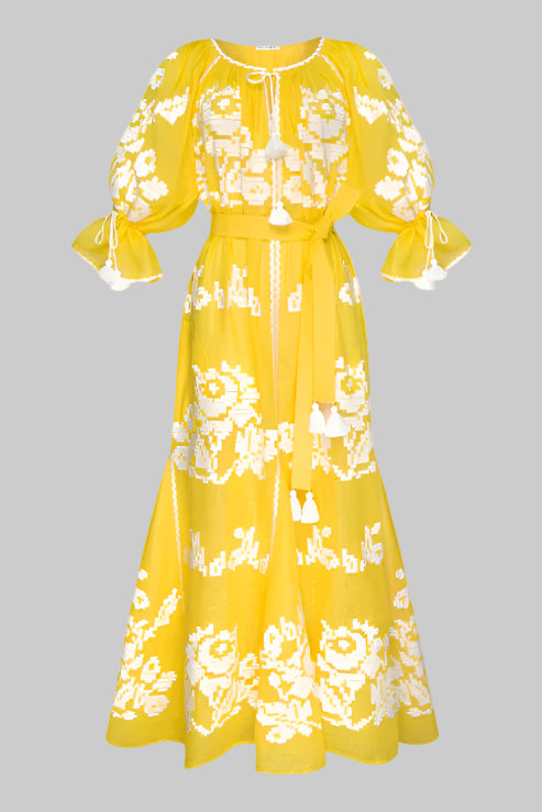Hand-Embroidered Vyshyvanka-Inspired Summer Dress