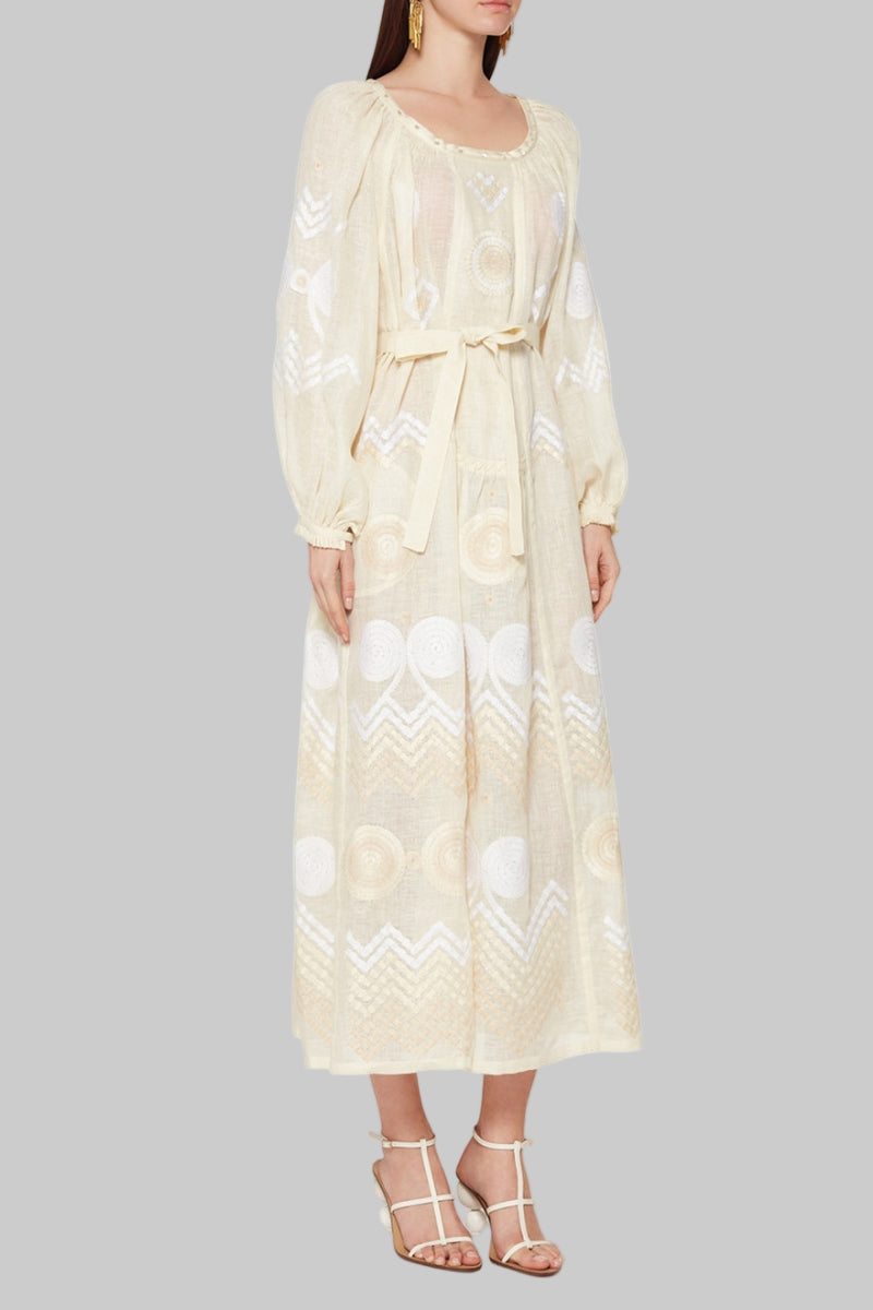 Rochie maxi Gaia Ivoire