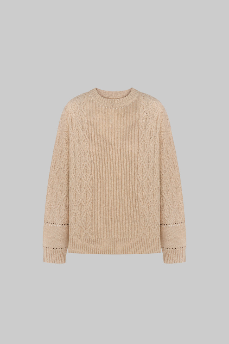 Mongolian Cashmere Jumper – Beige