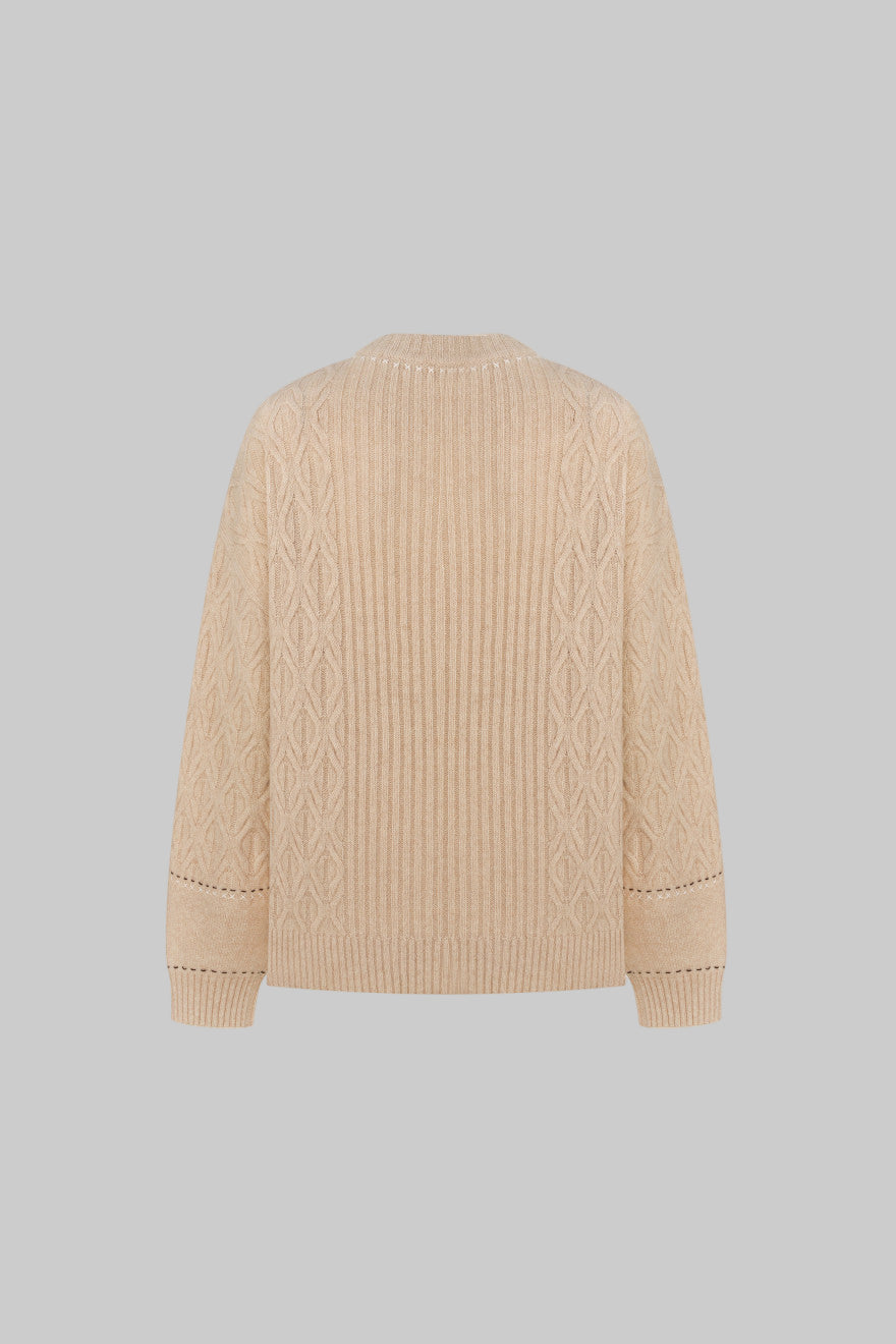Mongolian Cashmere Jumper – Beige