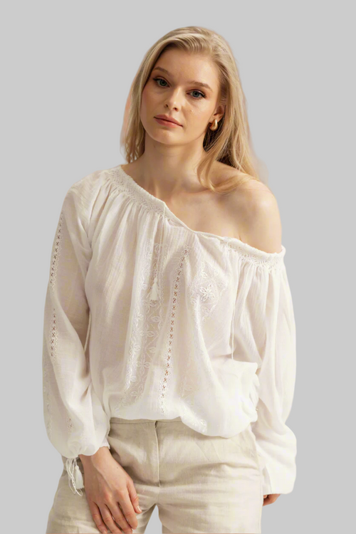Alba Handcrafted Romanian Blouse