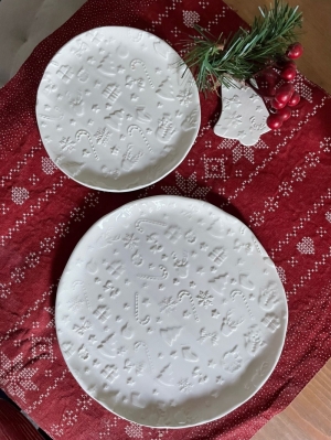 Christmas Ceramic Plate Crafted By Artist Narcisa Soare