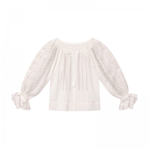 FLORII Infinity Embroidered Folk Blouse