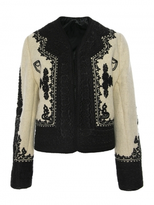 Martha Bibesco Wool and cashmere traditional handmade Romanian design jacket 