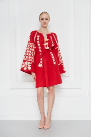 Mini tunic bohemian traditional dress Zoryana