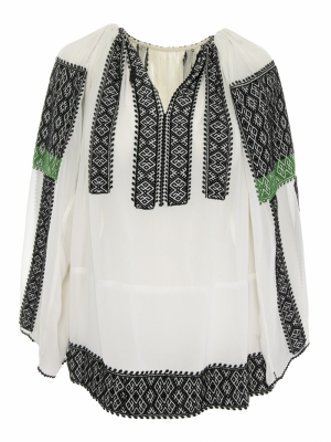 One of kind traditional Romanian blouse Transylvania Mures 50s 