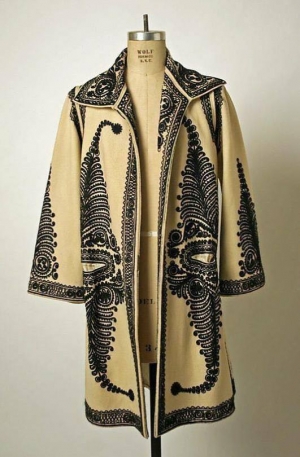 Romanian genuine Coat crafted with wool and cashmere model 1 Ecru