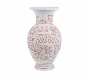 Vaza de ceramica alba de Corund 40 cm
