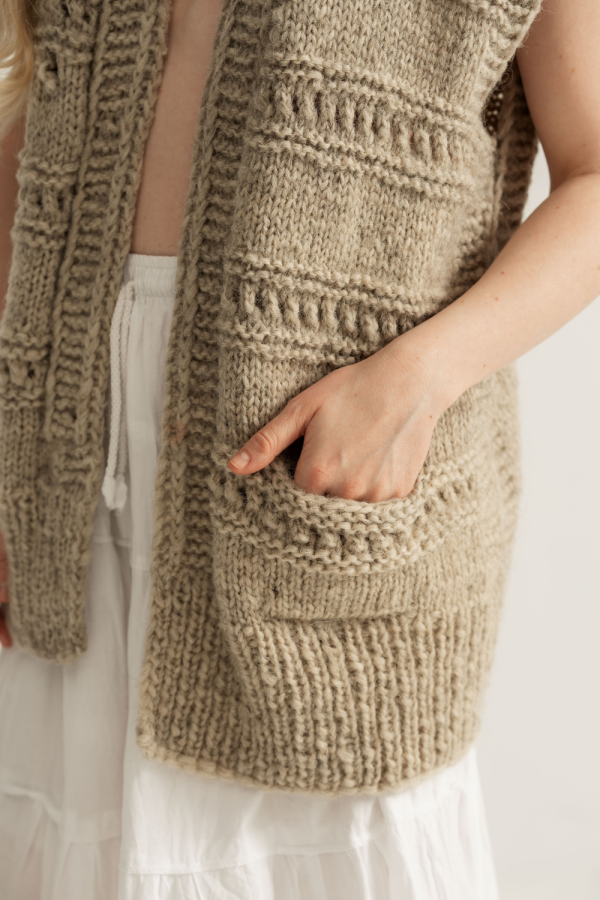 Hand-Knitted Wool Vest: A Timeless Craft by Local Makers