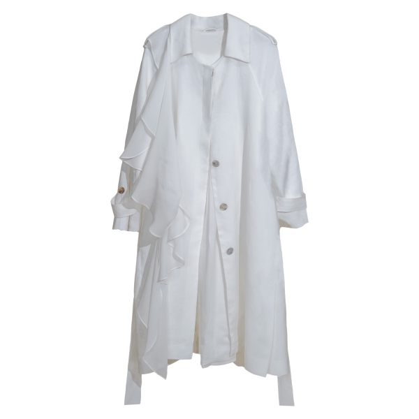 L’oiseau blanc oversized linen coat - sustainable made 