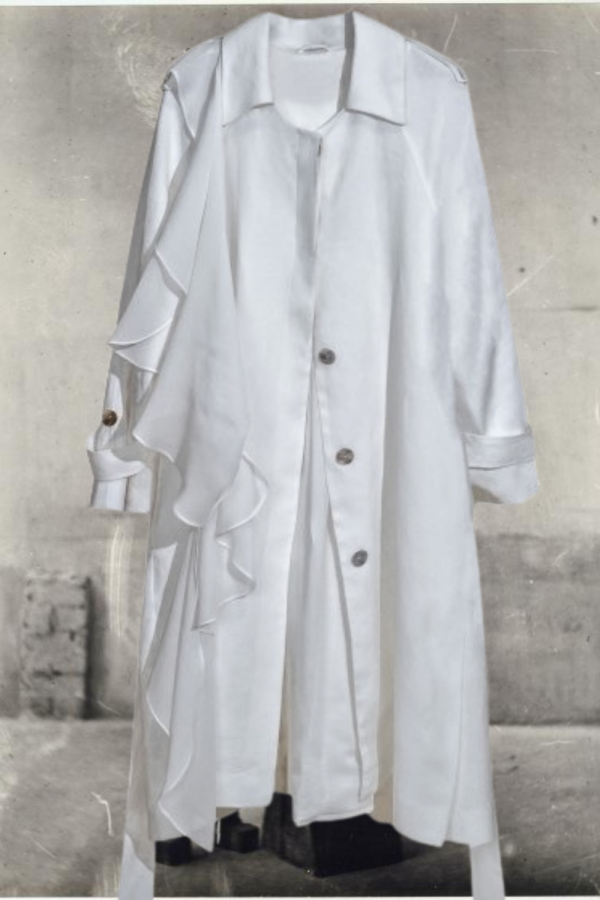 L’oiseau blanc oversized linen coat - sustainable made 