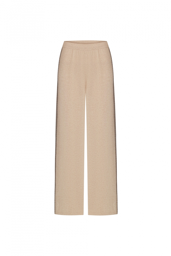 Organic beige Mongolian Cashmere Trousers