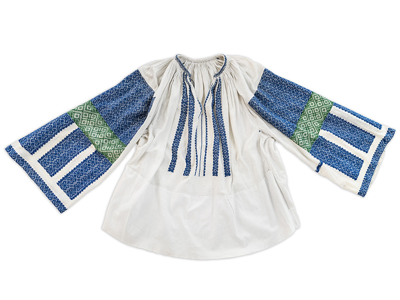 Vintage Romanian Embroidered Blouse